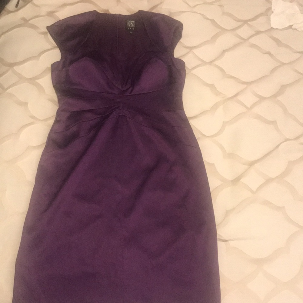 Jax. Purple dress. Size 10. Side. Back split